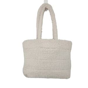 Universal Thread Women's Cream Plush Sherpa Large Tote